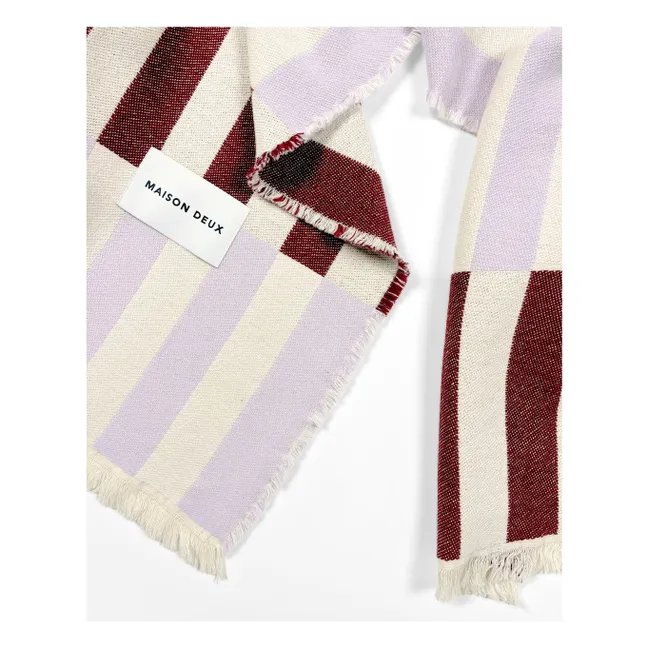 Plaid en coton Tiles | 	Lilas