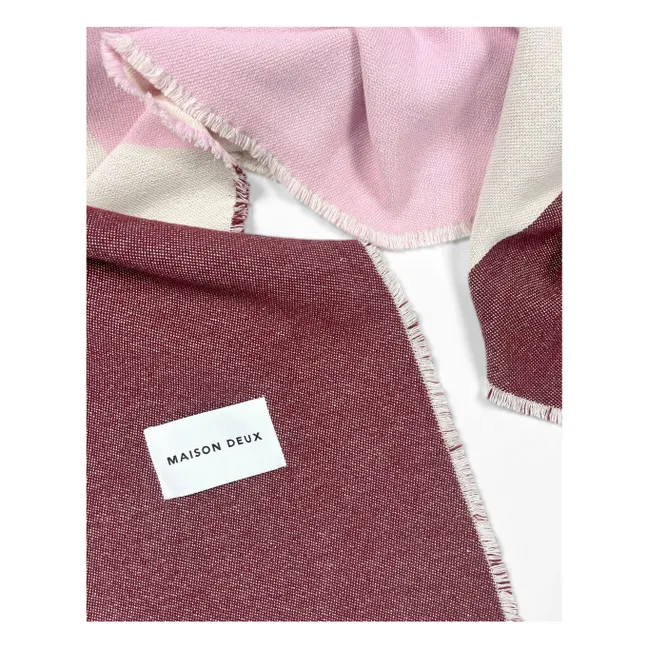 Plaid en coton Check | Bordeaux