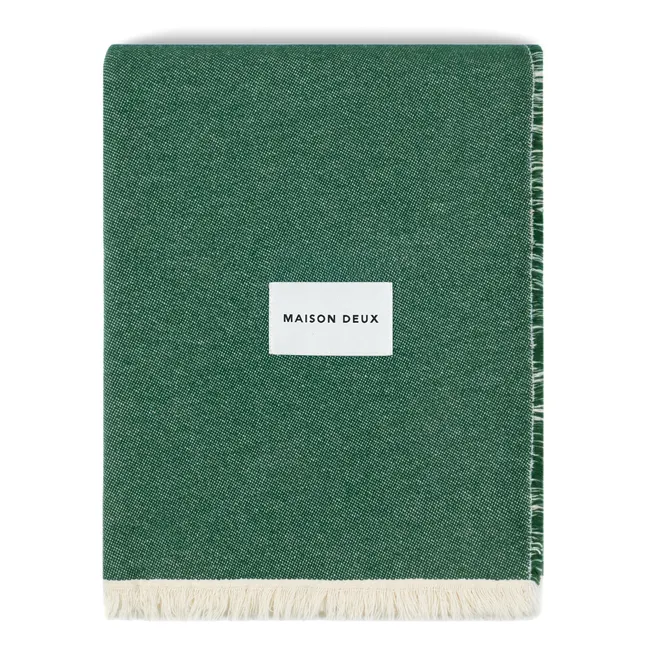 Plaid en coton Check | Vert foncé