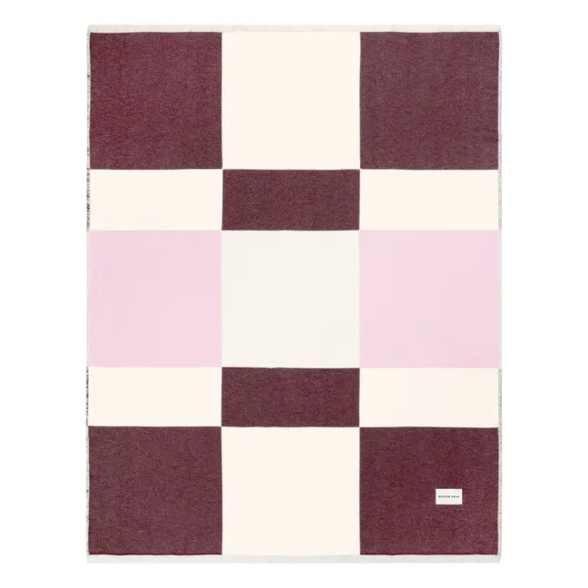 Plaid en coton Check | Bordeaux