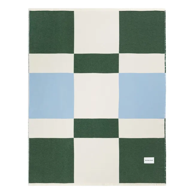 Plaid en coton Check | Vert foncé
