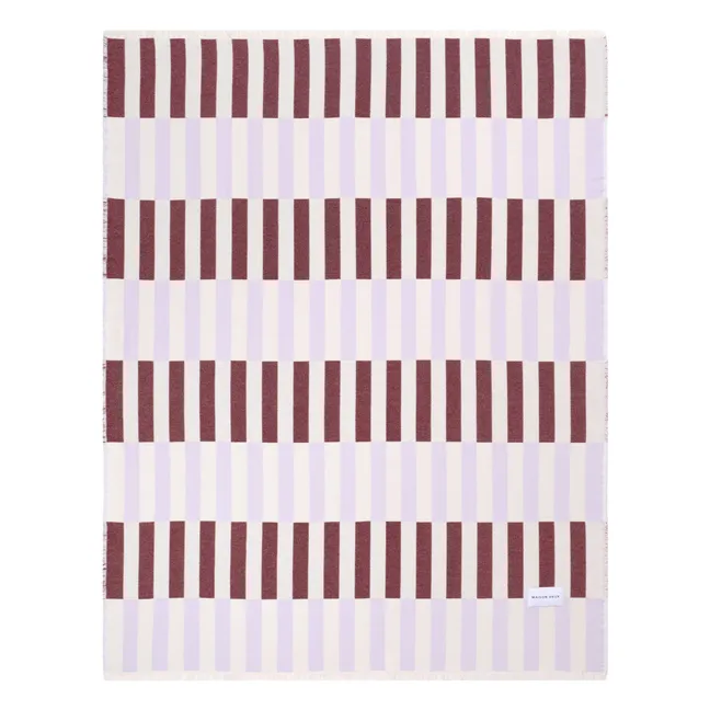 Plaid en coton Tiles | 	Lilas