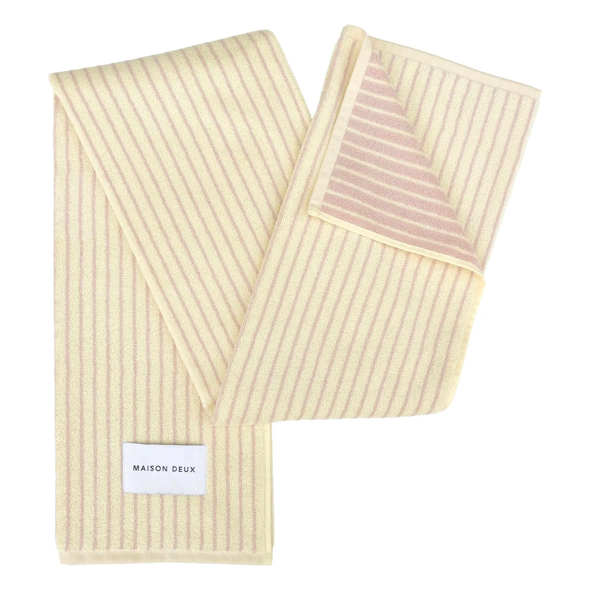 Serviette de plage rayée | Jaune- Image produit n°0