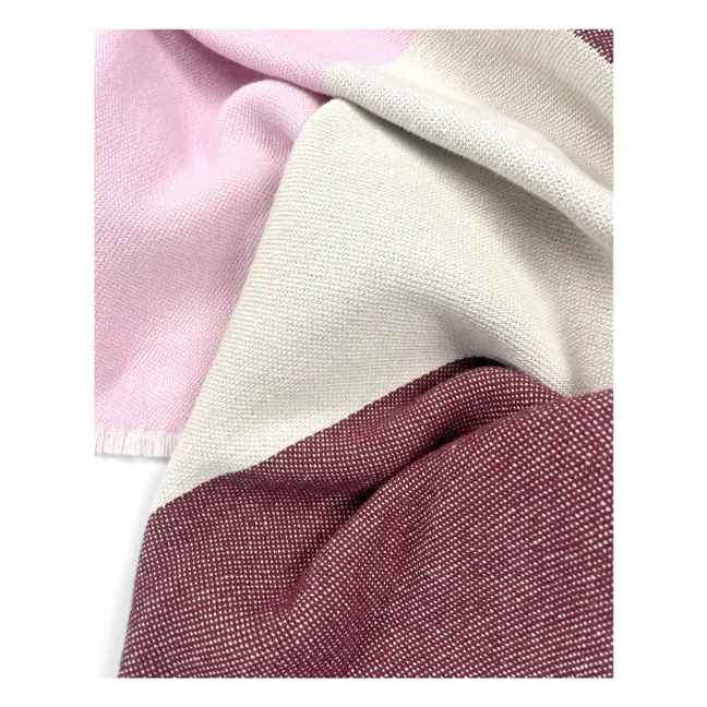 Plaid en coton Check | Bordeaux
