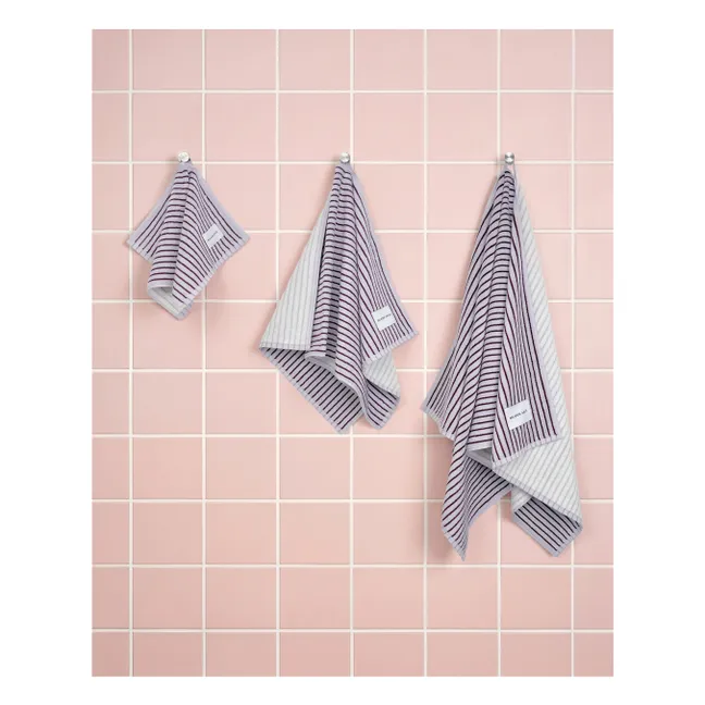 Toalla de baño a rayas | Lila