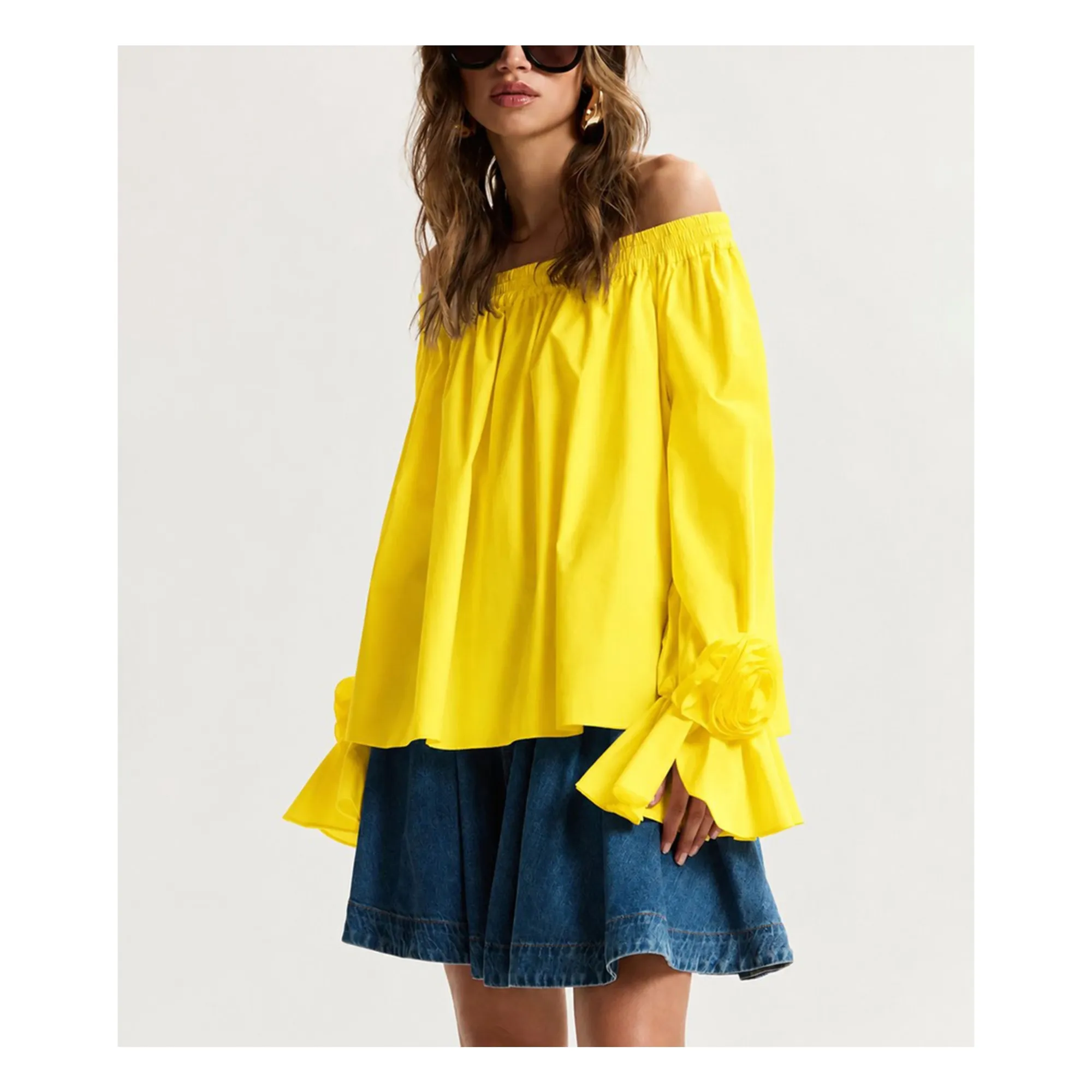 Top Jofie Coton | Jaune citron- Image produit n°1