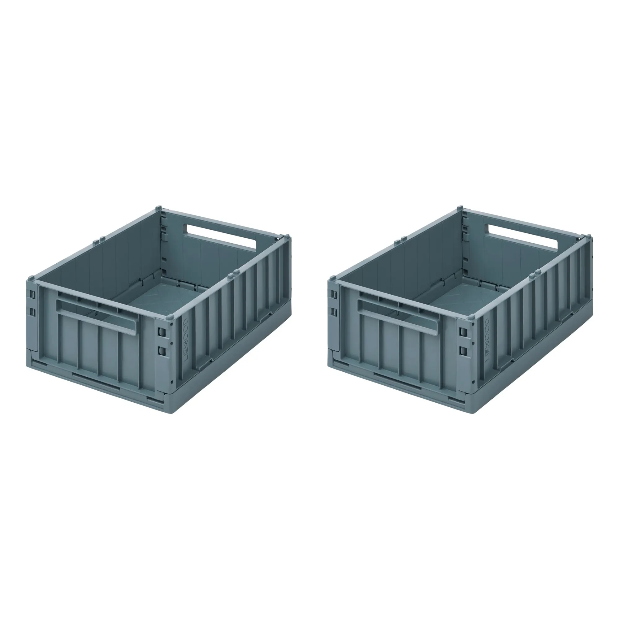 Liewood Whale Blue Weston Collapsible Crates - Set Of 2