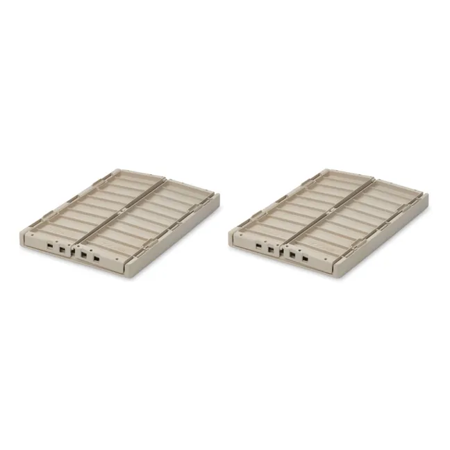Weston Collapsible Crates - Set of 2 | Sandy