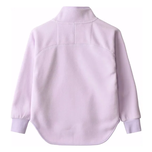 Sweat Zippé Ulani Fleurs Fibres Recyclées | 	Lilas