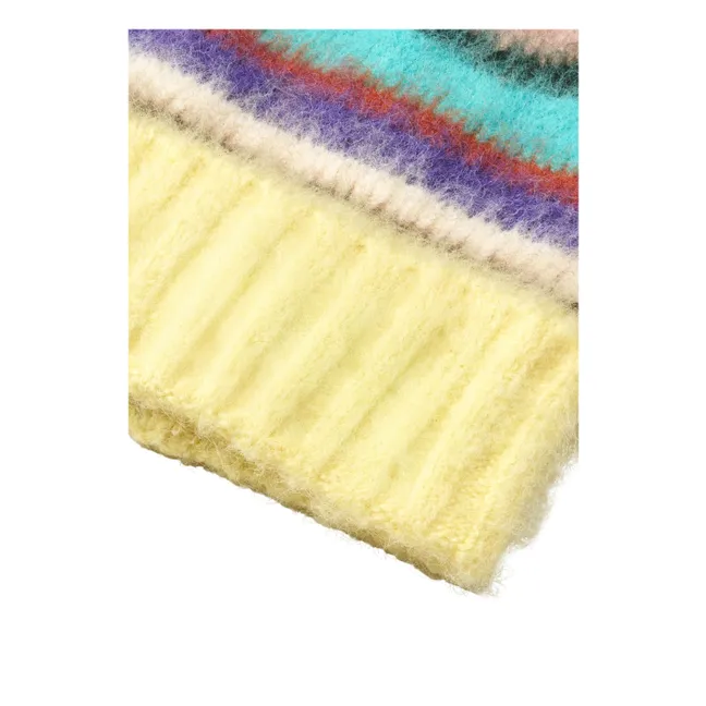 Striped Kara Beanie | Pale yellow