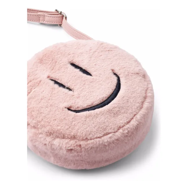 Smiley Fur Bag | Powder pink