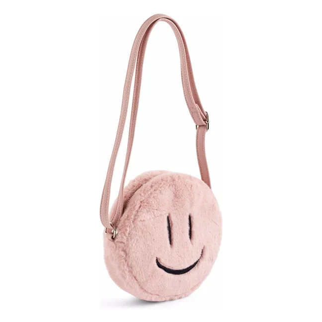 Sac Façon Fourrure Smiley | Rose poudré