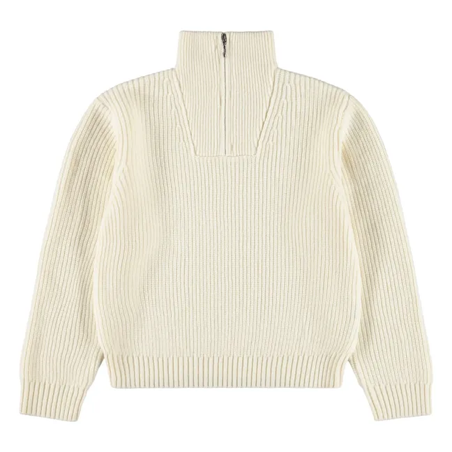Chaqueta con cremallera Gretta  | Marfil
