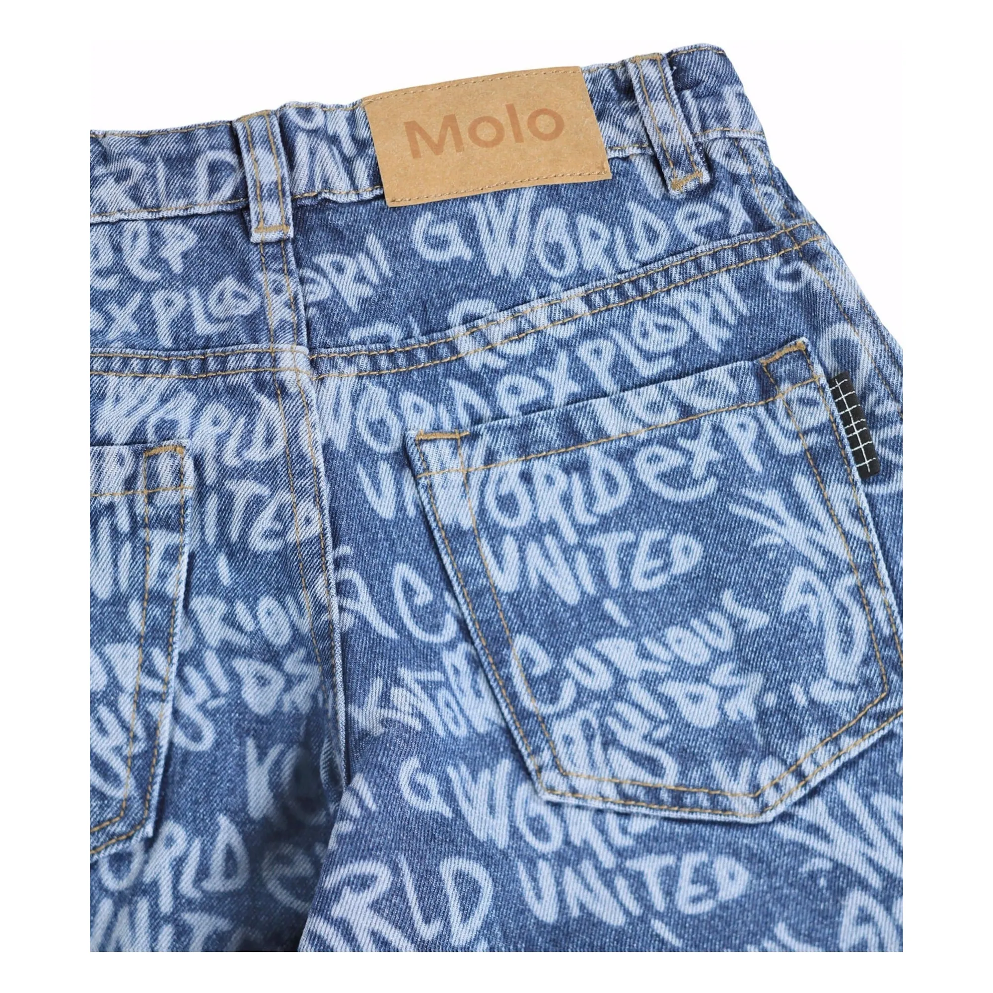 Jean Aiden Graffitis Coton Bio | Bleu- Image produit n°7