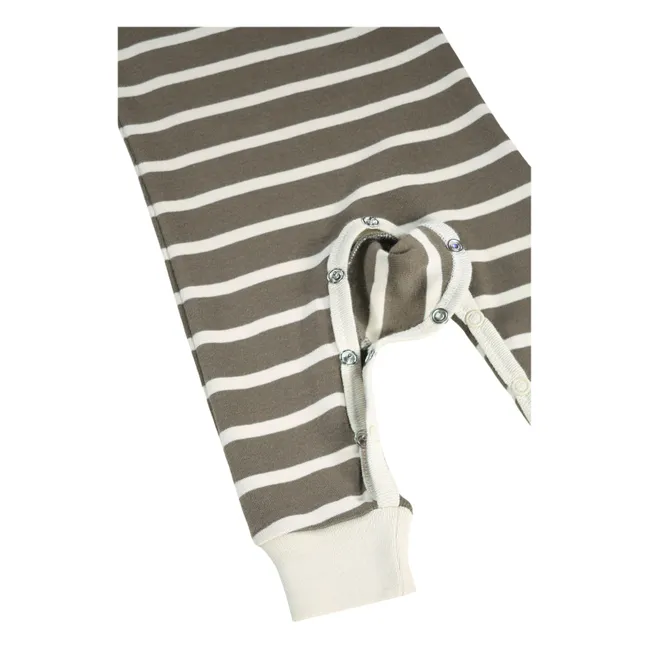 Body Fenell Rayé Coton Bio | Taupe