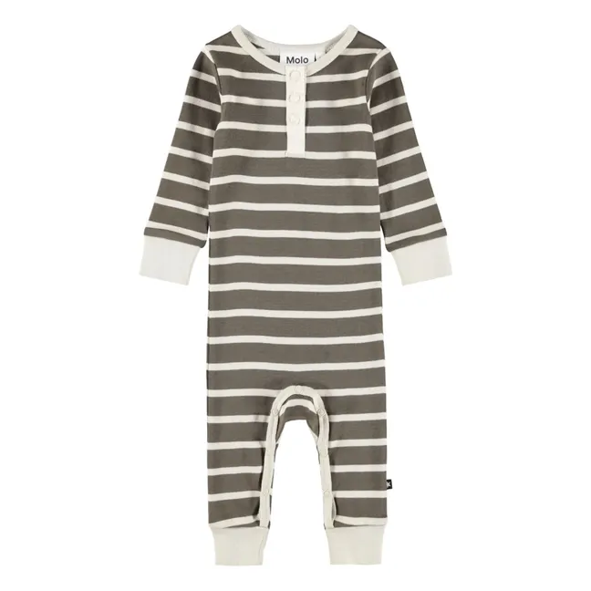 Body Fenell Rayé Coton Bio | Taupe