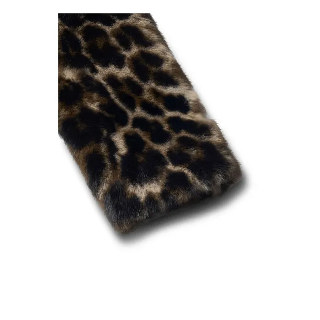 Manteau Façon Fourrure Hera Leopard | Marron