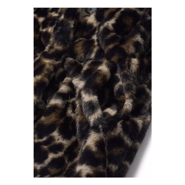 Manteau Façon Fourrure Hera Leopard | Marron