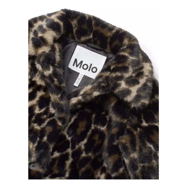 Manteau Façon Fourrure Hera Leopard | Marron