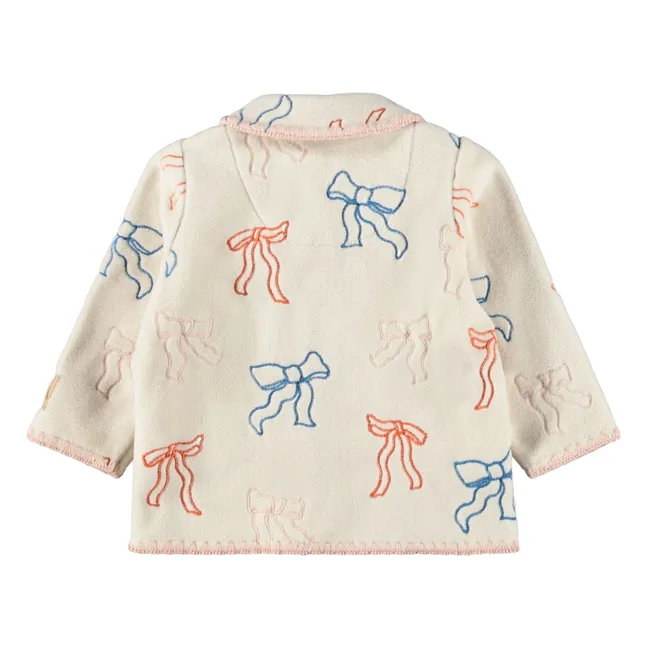 Veste Col Ursula Nœuds  | Crème