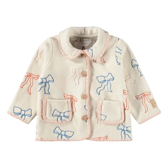 Veste Col Ursula Nœuds  | Crème