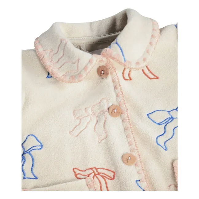 Veste Col Ursula Nœuds  | Crème