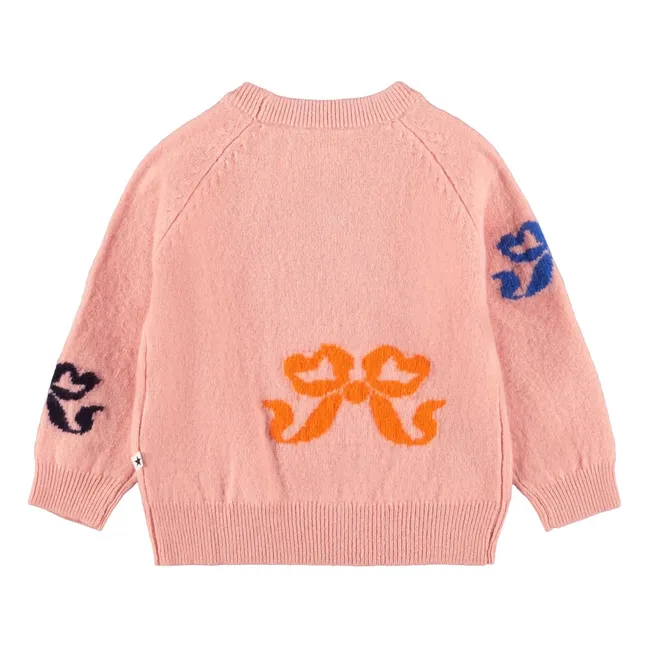 Pull Gilby Nœuds Laine | Rose poudré