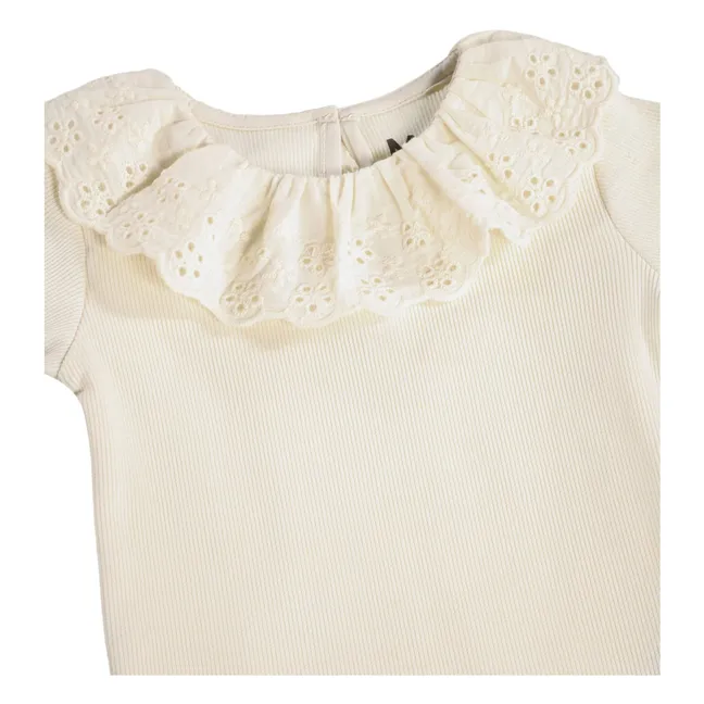Body Col Pointelle Faye Coton Bio | Ivoire
