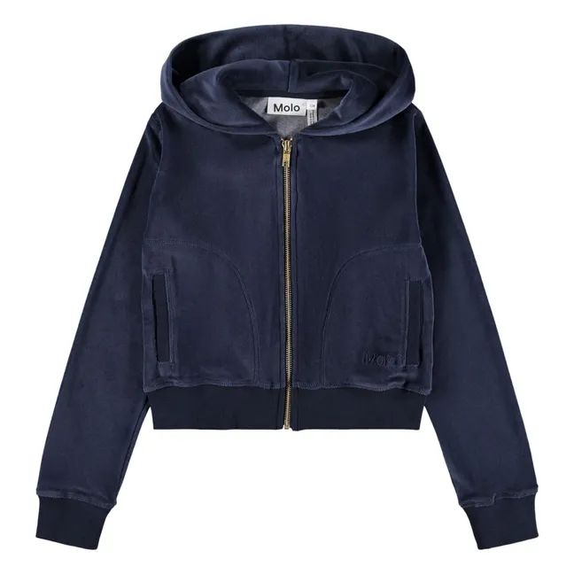 Sweat Zippé Milla  | Bleu nuit