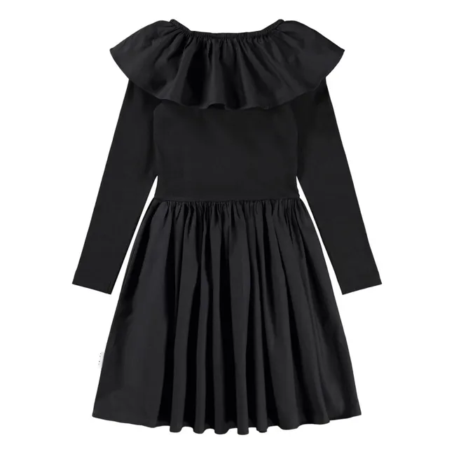 Robe Col Oversize Cille Coton Bio | Noir