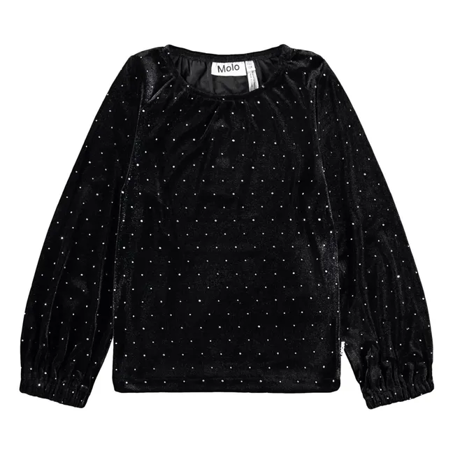 T-shirt Pailleté Rikki | Noir