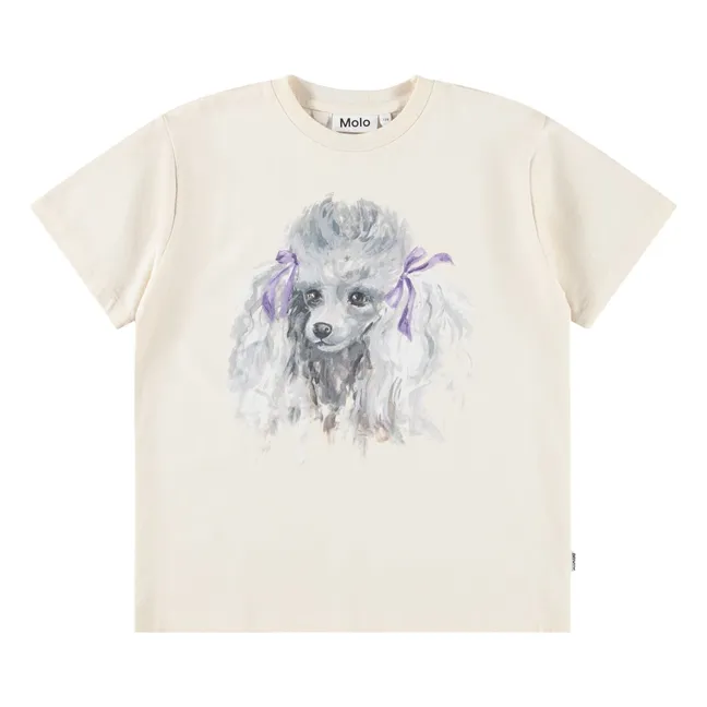 T-Shirt Riley Caniche Coton Bio | Blanc