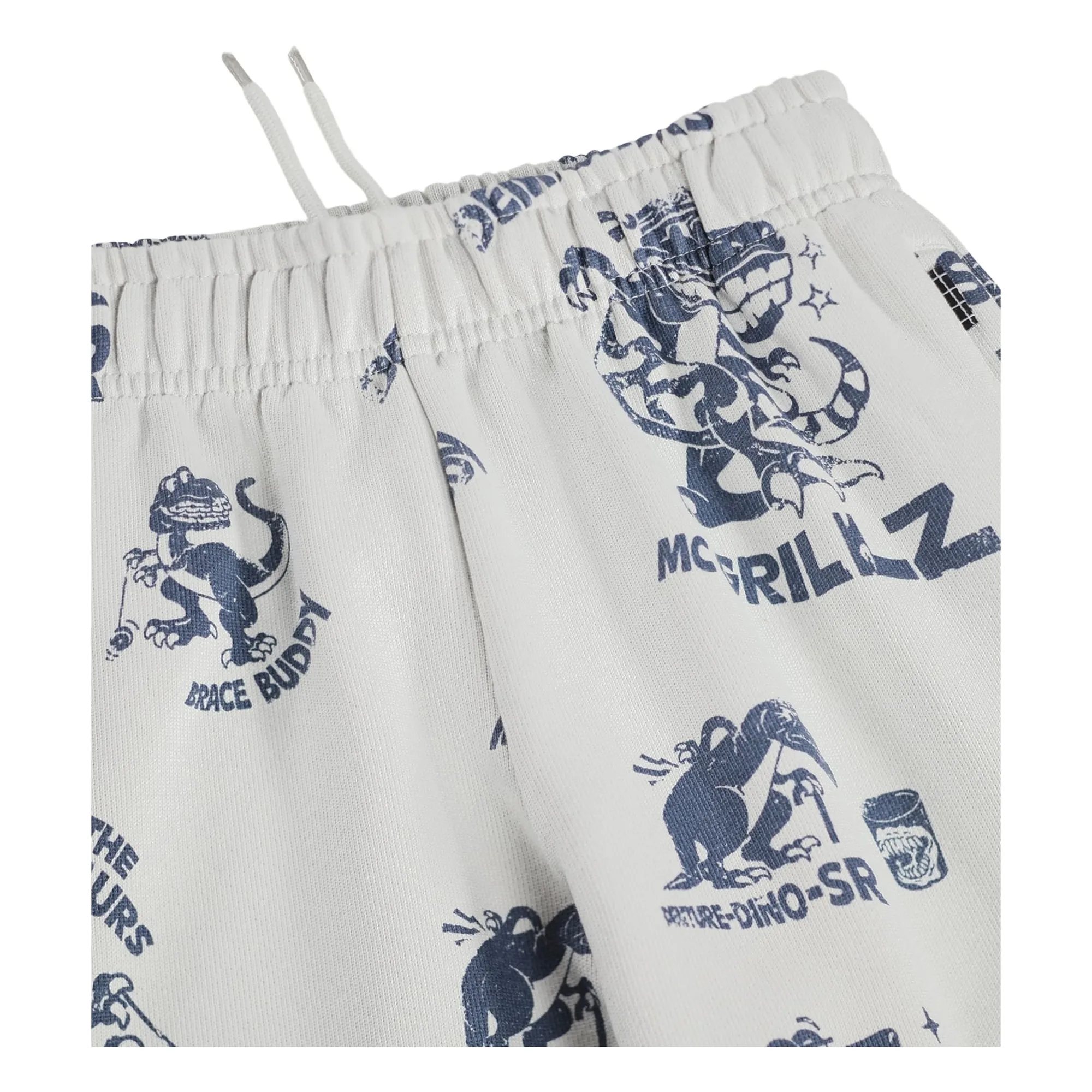 Jogger Adan Dinosaures Coton Bio | Blanc- Image produit n°3