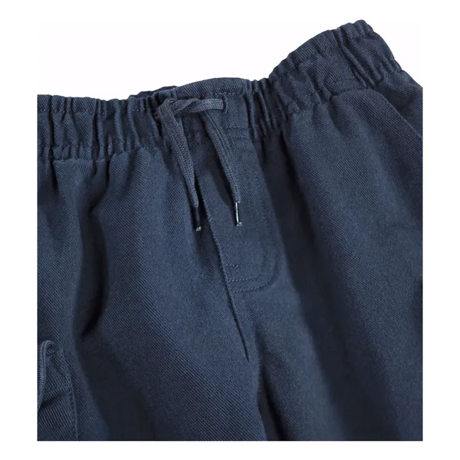 Pantalones cargo de algodón ecológico | Azul acero