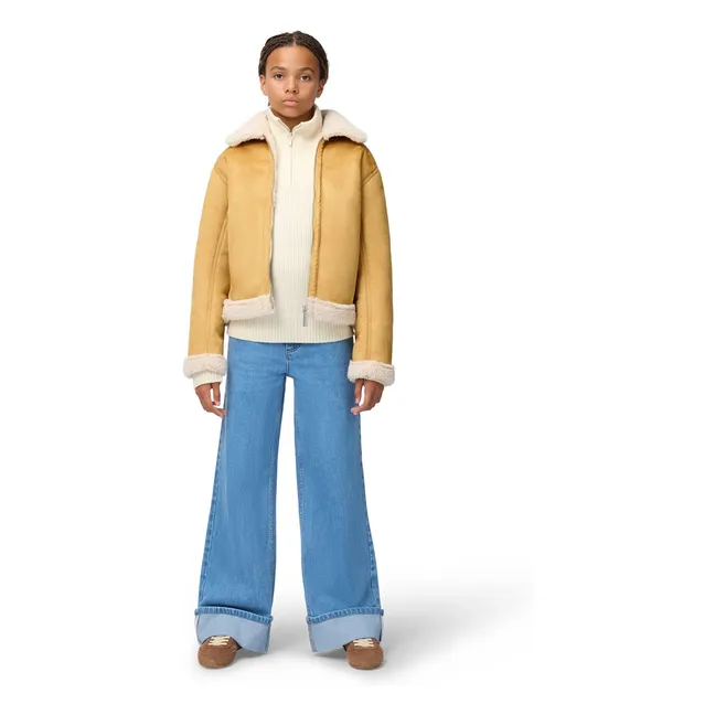 Chaqueta con cremallera Gretta  | Marfil