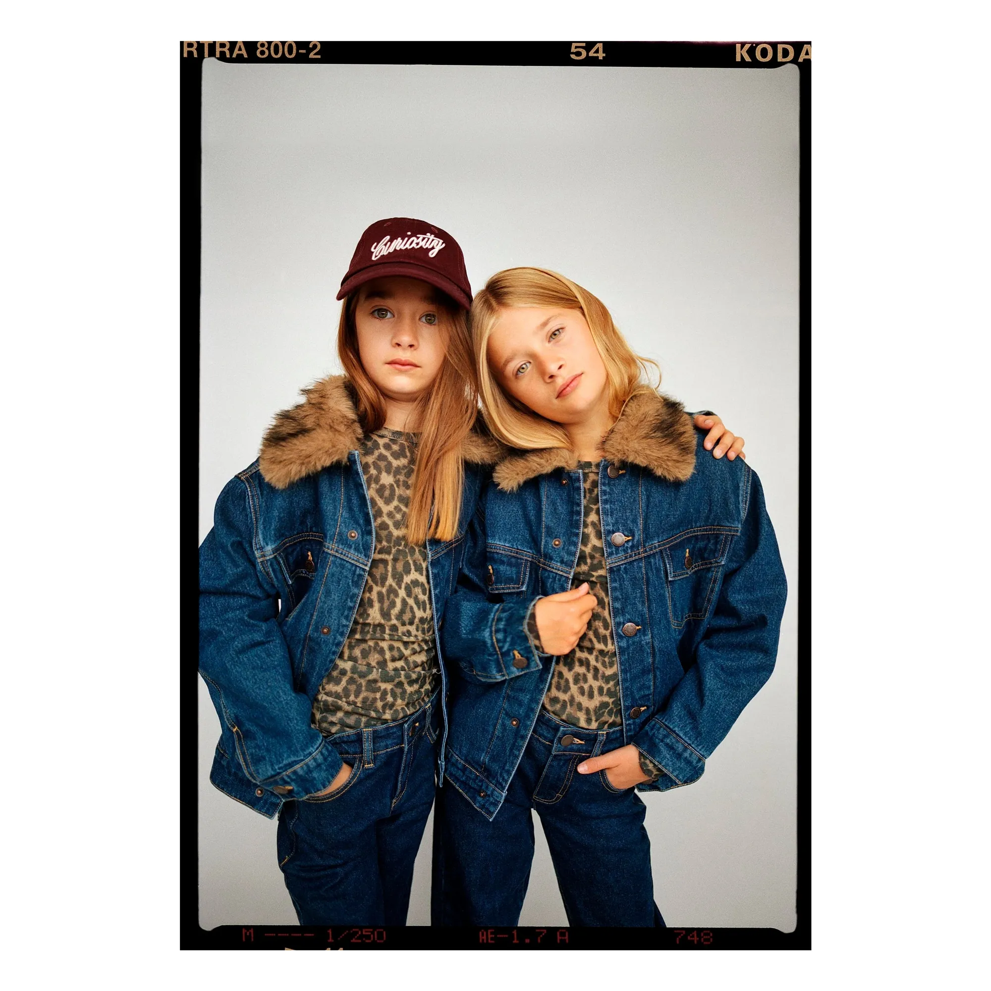 Veste Col Façon Fourure Hiroie Denim Coton Bio | Bleu- Image produit n°6