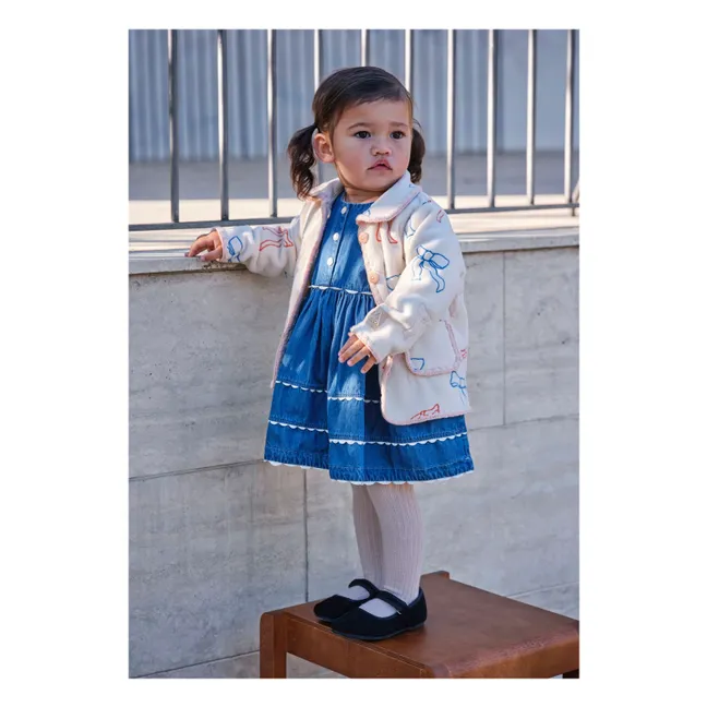 Veste Col Ursula Nœuds  | Crème