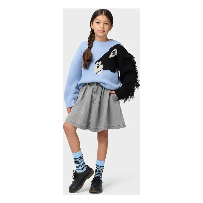 Griselda Horse Wool Sweater | Blue