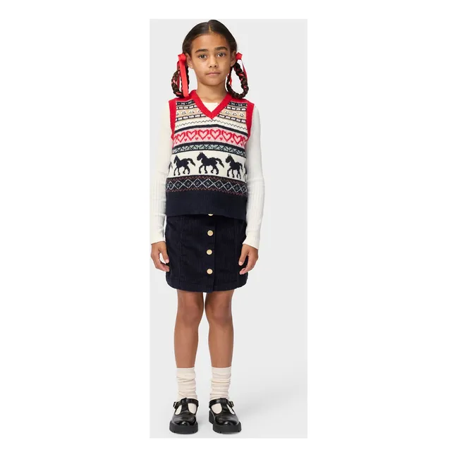 Pull Sans Manches Grace Laine | Rouge
