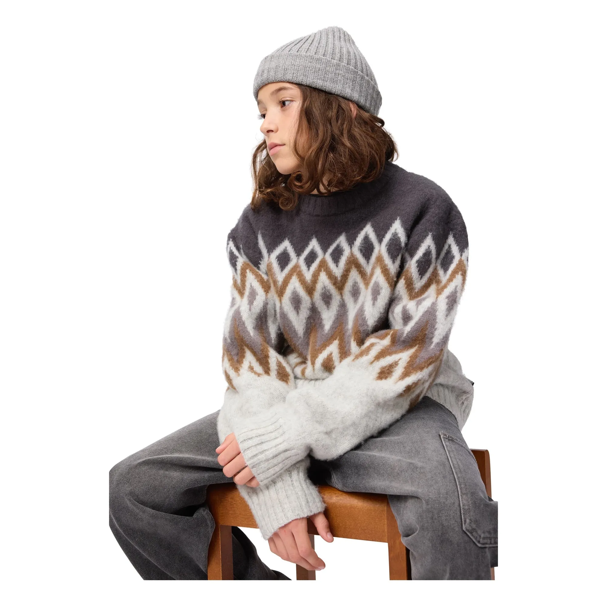 Pull Baes Nordic Laine | Gris- Image produit n°1