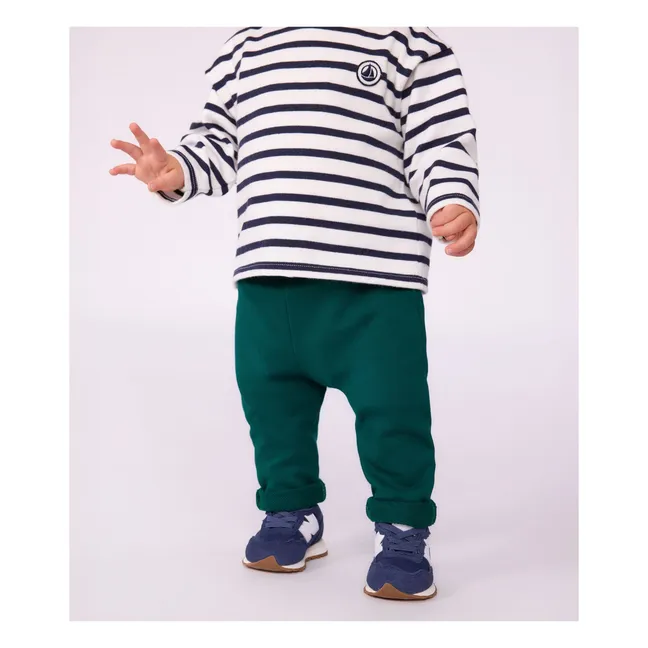 Pantalon Molleton Coton Bio | Vert forêt
