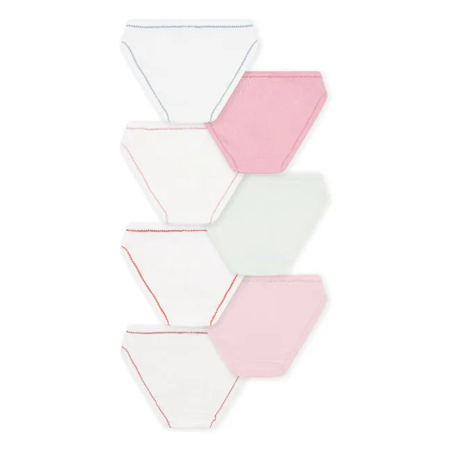 Lot de 7 Culottes Unies Coton Bio | Rose