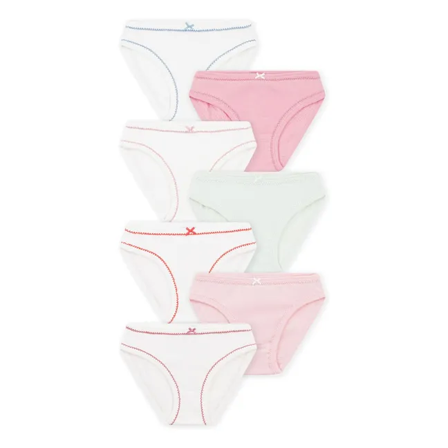 Lot de 7 Culottes Unies Coton Bio | Rose