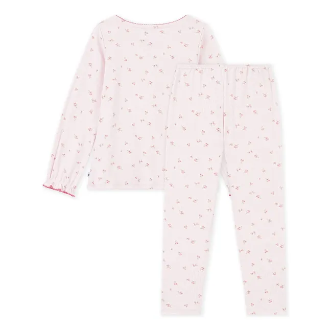 Pyjama Fleuri Coton Bio | Rose