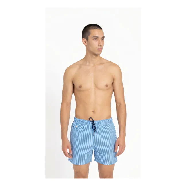 Short de Bain Dante Rayé | Bleu ciel