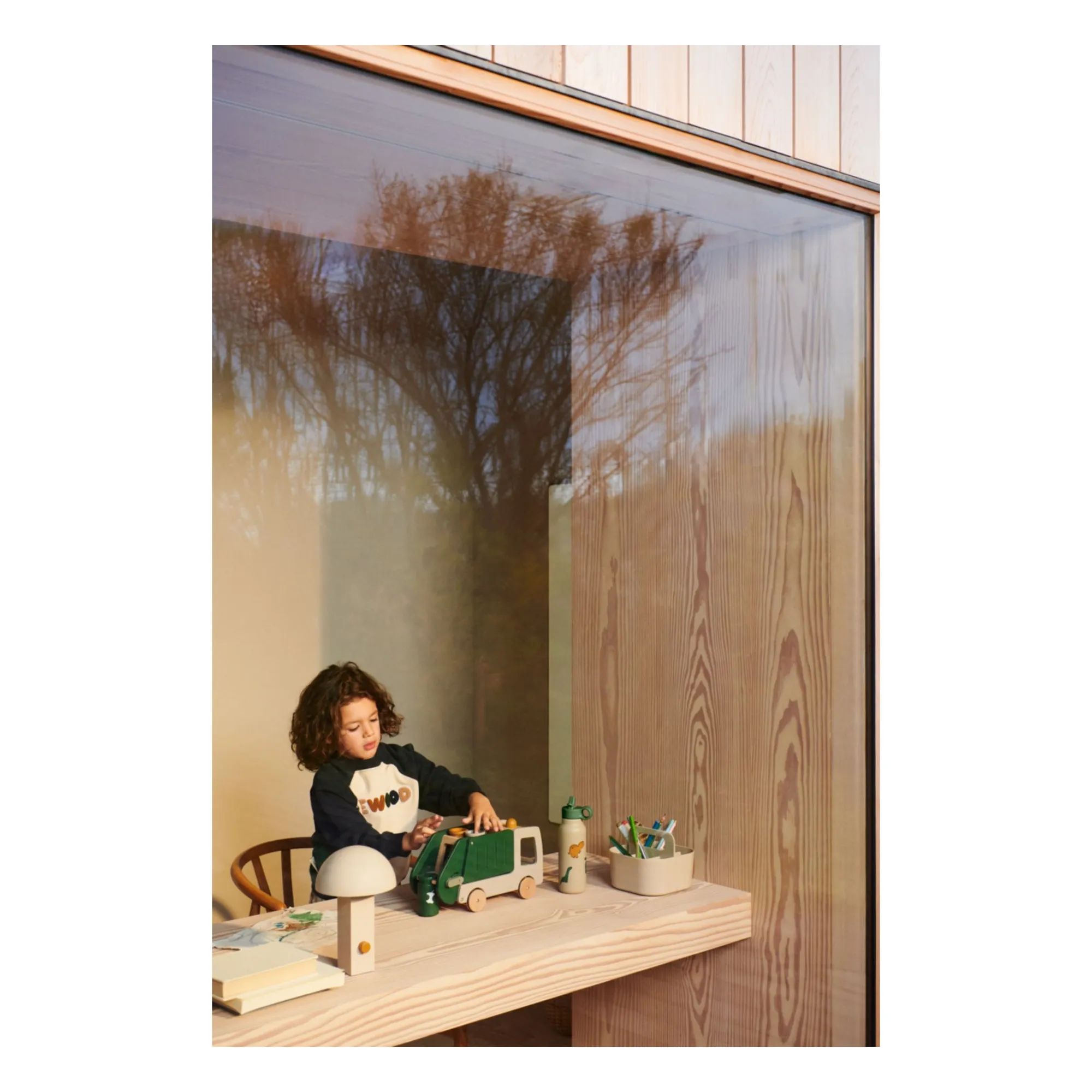 Camion de recyclage en bois Irina | Garden green multi mix- Image produit n°2