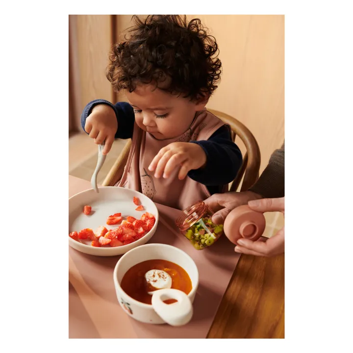 Set di stoviglie, modello: Vivi, in silicone - Set di 4 | Pesca- Immagine del prodotto n°2