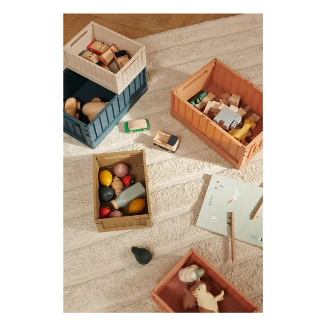 Weston Collapsible Crates - Set of 2 | Whale blue
