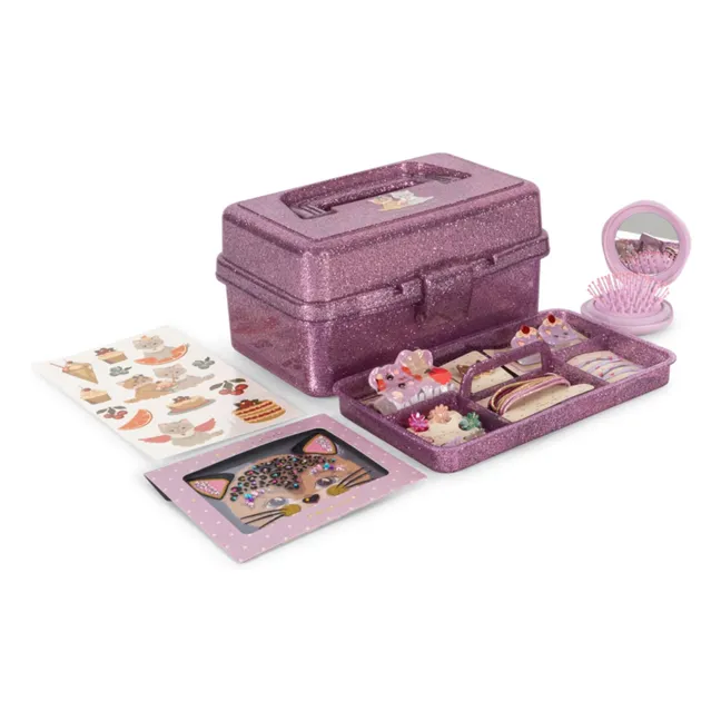 Valise d'accessoires beauté | Rose