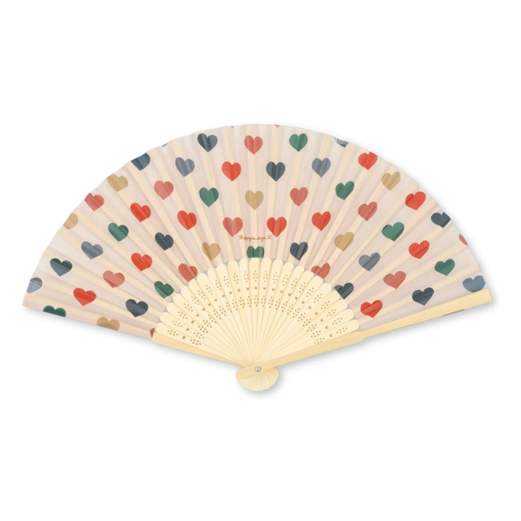 Konges Sløjd Multicoloured Hearts Fan